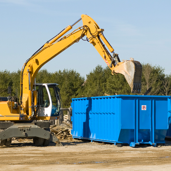 are there any restrictions on where a residential dumpster can be placed in Grant County